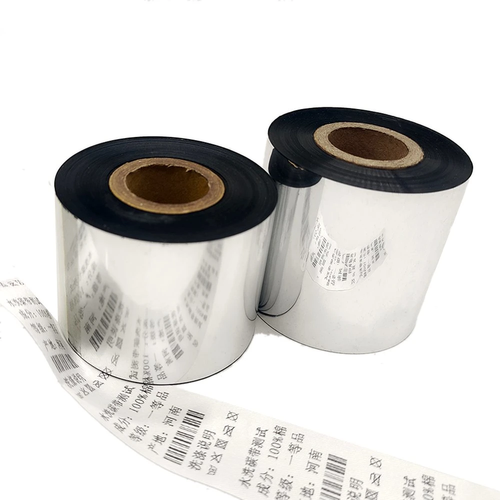 40mm*300m Great Quality Cloth Nylon Satin Label Printed Anti-Scratch Wash Care Resin Ribbon