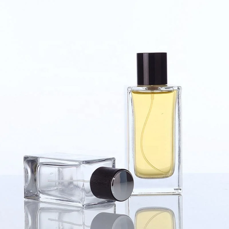 Factory Supplies Square Perfume Bottle 50ml 100ml Luxury Empty Glass Bottles Custom Box Wholesale/Supplier