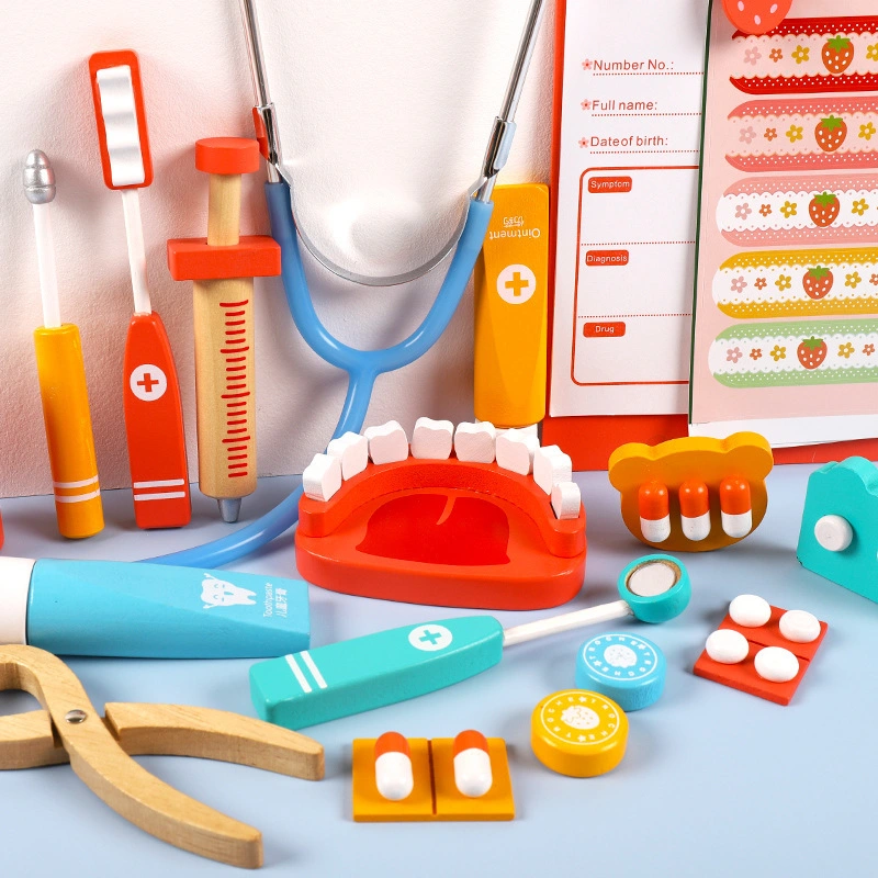 Ruun joie jouet médical Kids médecin prétendre jouer le rôle de simulation de kit de dentiste Box Rif jeu éducatif jouet pour enfants stéthoscope