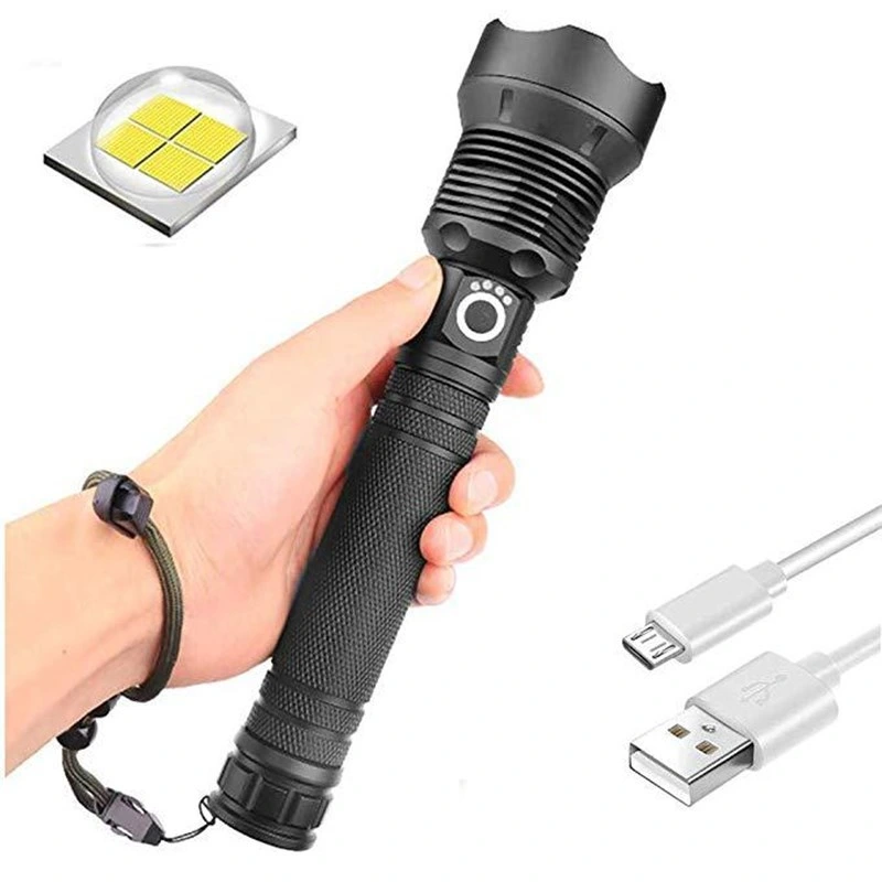 Discount Zoomable P70/P50 4000lm Aluminum Long Range Waterproof Rechargeable LED Torch Flashlight
