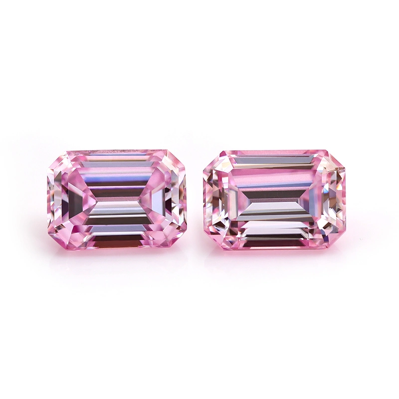 1CT 2CT 3Ct de diamantes de color rosa en la corte de lujo joyas sueltas Vvs Moissanite chapado en piedra rosa Precio de venta de fábrica de diamantes rosa