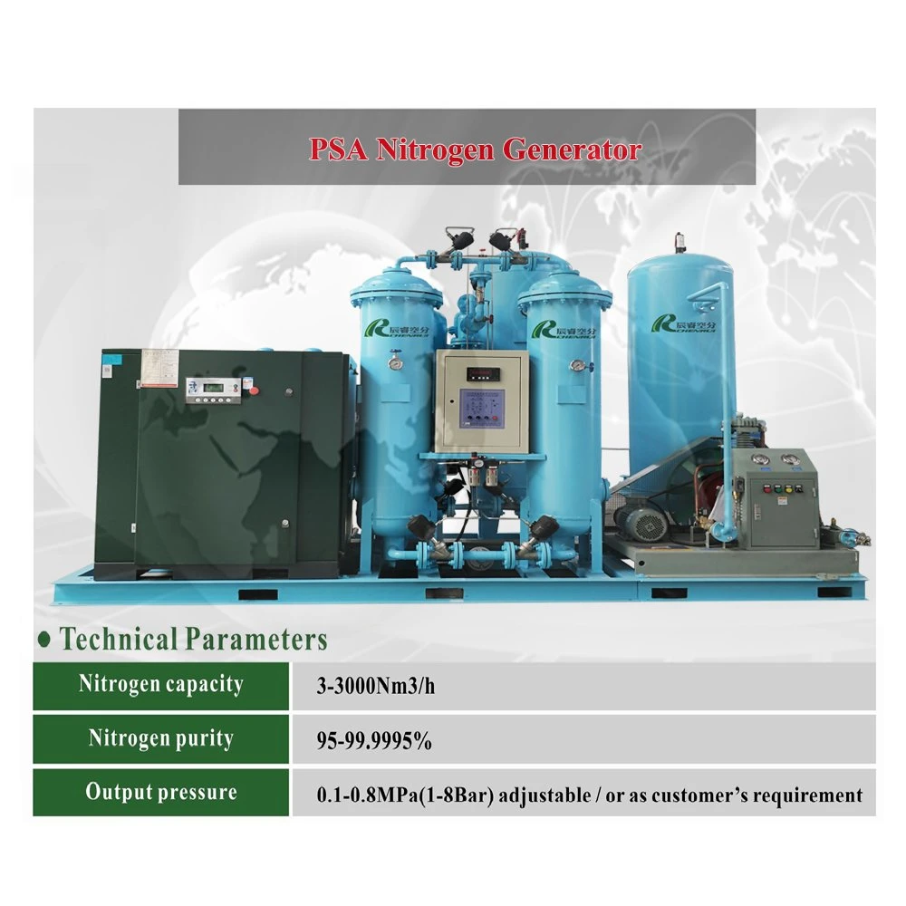 Generador de oxígeno/nitrógeno PSA de alta pureza Chenrui (99,999%) para industria/química