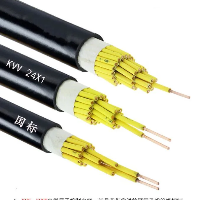 Kvv/Kvvp 450/750V 0.5-10mm&sup2; 2-61cores Copper Conductor PVC Insulated and Sheathed Control Cable