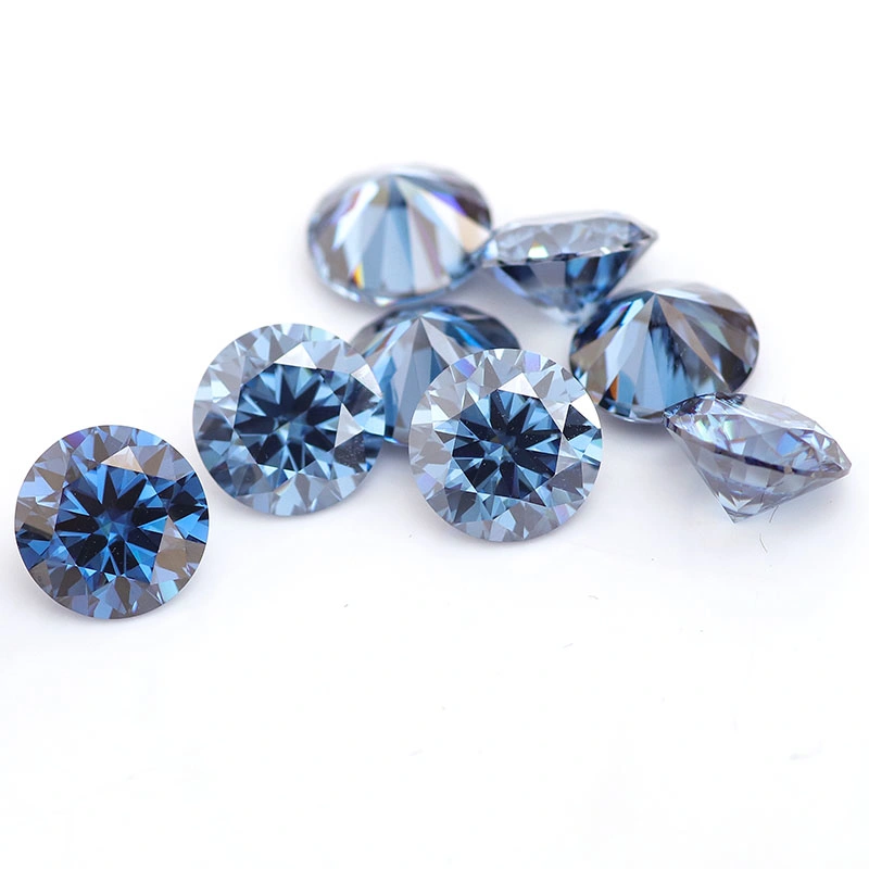 2022 Nouveau Hot Sale Custom 2 Carat brillant rond bleu foncé Moissanite lâche les diamants pour la fabrication de bijoux