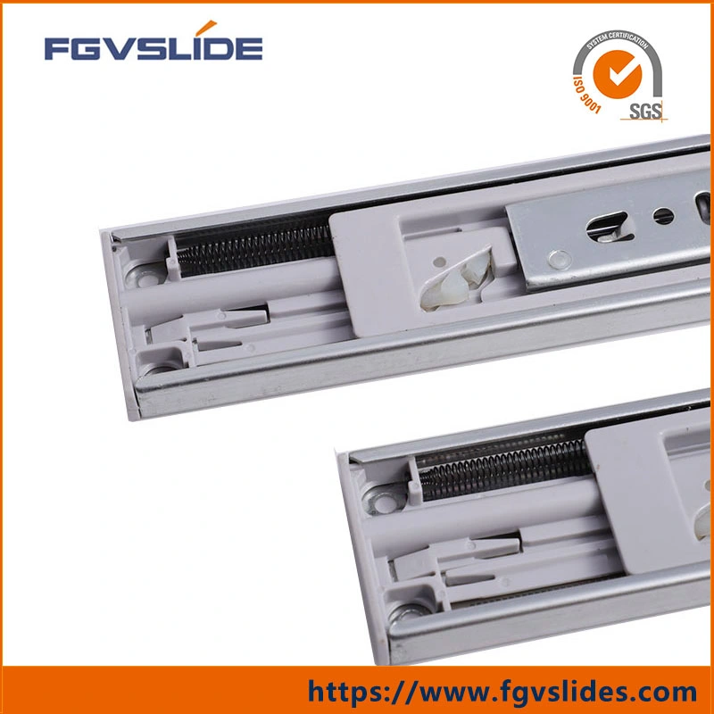 Side Mounting Iron Fifan 1pair in 1 Polybag, 15pairs/Carton Ball Bearing European Drawer Slide