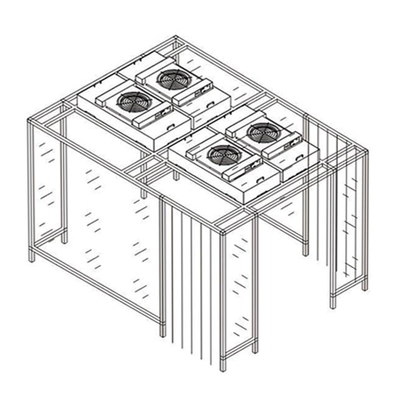 Biobase Clean Booth Down Flow Booth Costomized Design for Lab