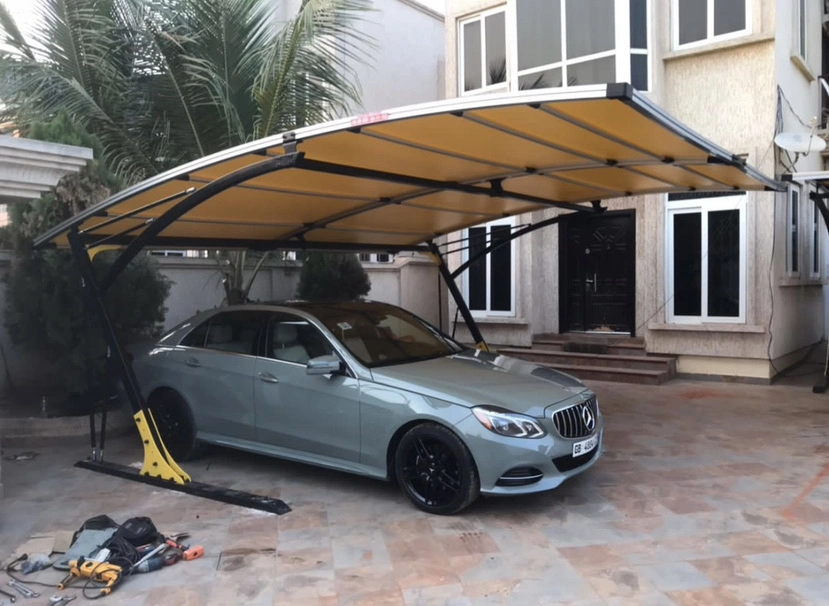 Water-Proof and Sunshade Carport for Two Car Parking