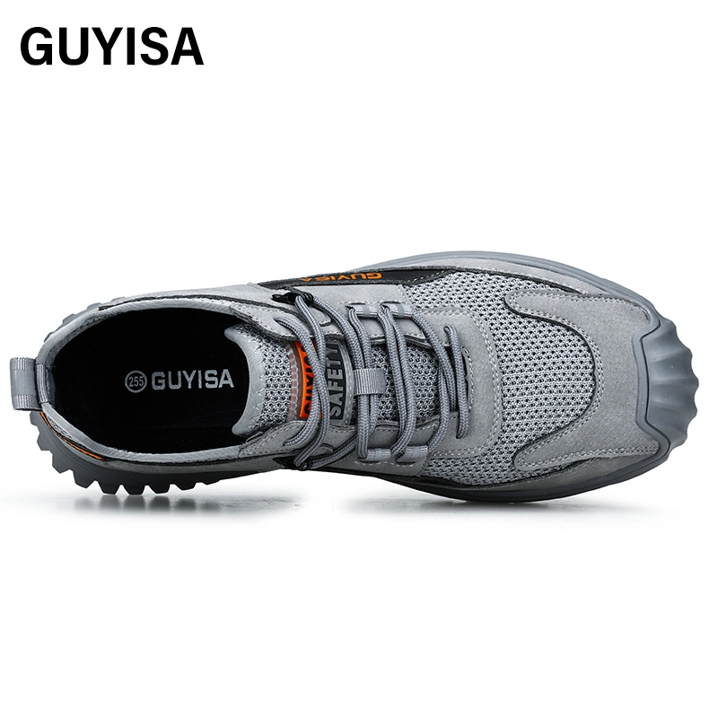 Guyisa Brand Factory Direct Selling Fashion Outdoor Work Shoes Sports Men Steel Toe Safety Shoes