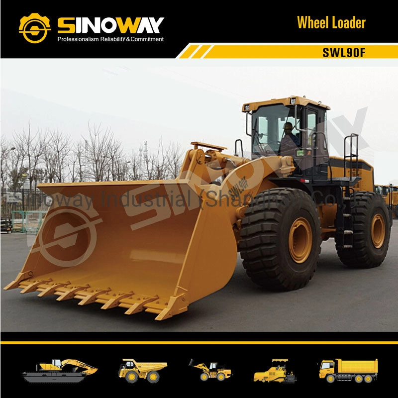 Large Wheel Loader 9ton Scoop Loader with 5.0m3 Shovel Bucket