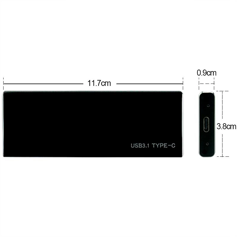 Caixa de armário SSD com unidade de disco rígido USB C Typec 3.1 para M.2 Nvme de alta velocidade para PC/computador portátil