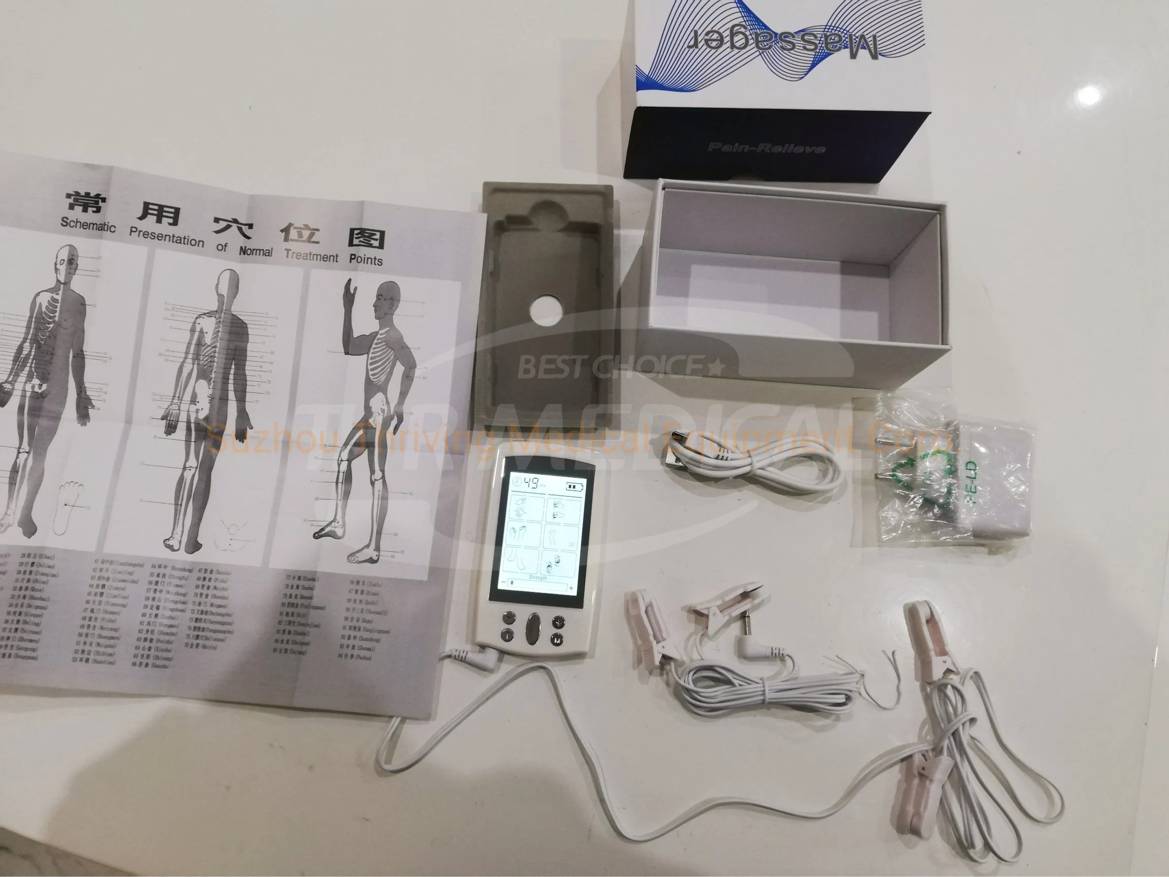 16 Modos Estimulador muscular pulso electrónico digital masajeador masajeador máquina terapia unidad TENS EMS