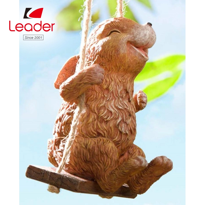 Polyresin Esquilo bebé no jardim de Giro Figurine, figura de esquilo de resina
