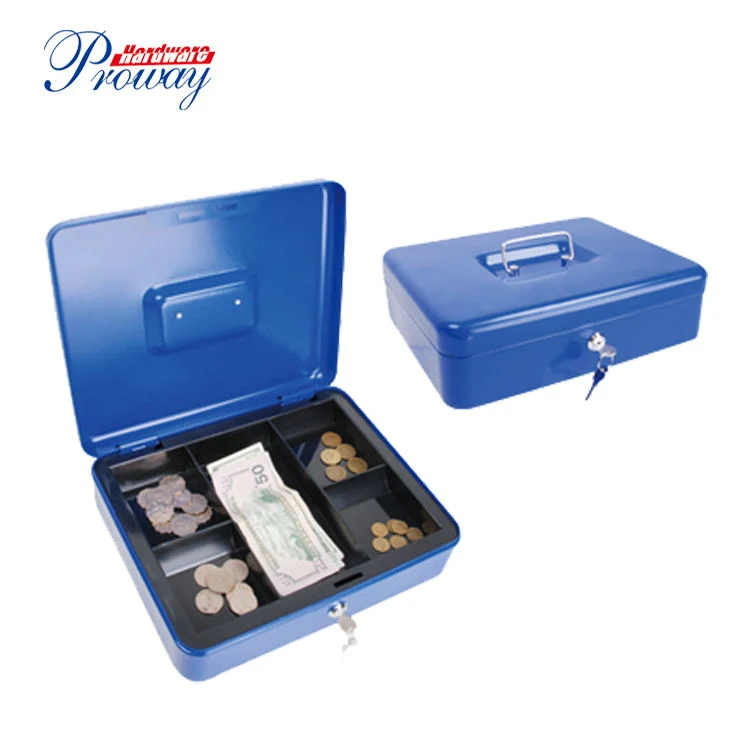 Convenient Metal Cash Box with Removrable Tray