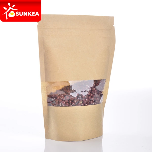 Wholeale Disposable Take Away Food Grade Dry Fruit Nuts Food Packaging Pouch Bag with Zipper