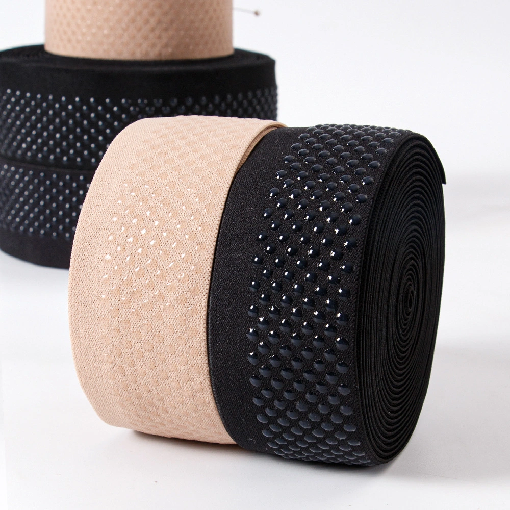 5cm Transparent Silicone Polka DOT Non-Slip Elastic Rubber Band