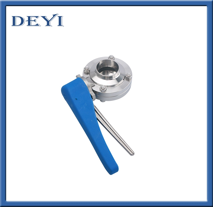 Deyi DN15 DIN SS304/SS316L Clamped Butterfly Valves 4positionepdm/Silicone Gasket Usine Prix avantageux