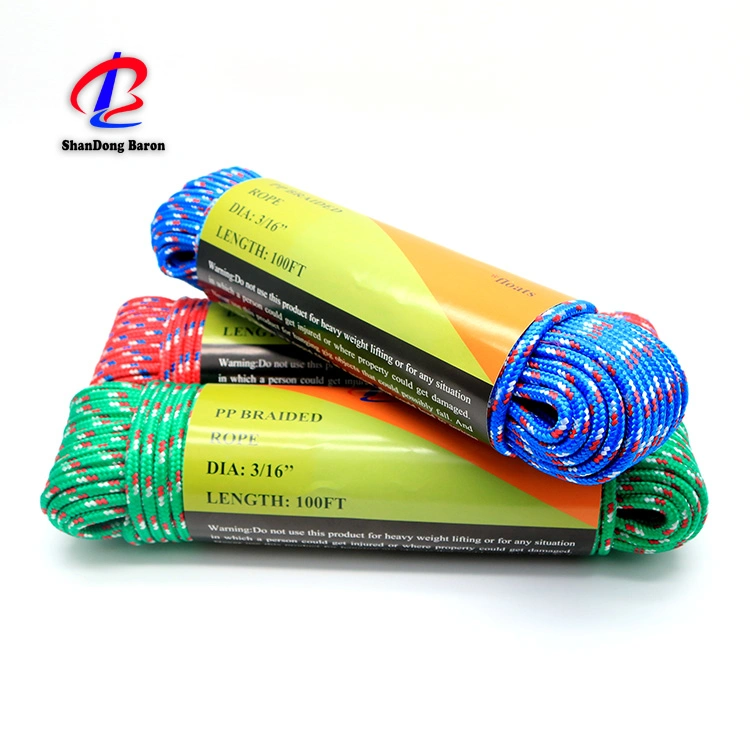 Practical Purpose PP/Polyester/Nylon/Cotton 8/12/16/24/32 Strands Braided Rope for DIY, Crafts, Gardening, Packing, Sporting, Recreational Marine, Climbing, etc