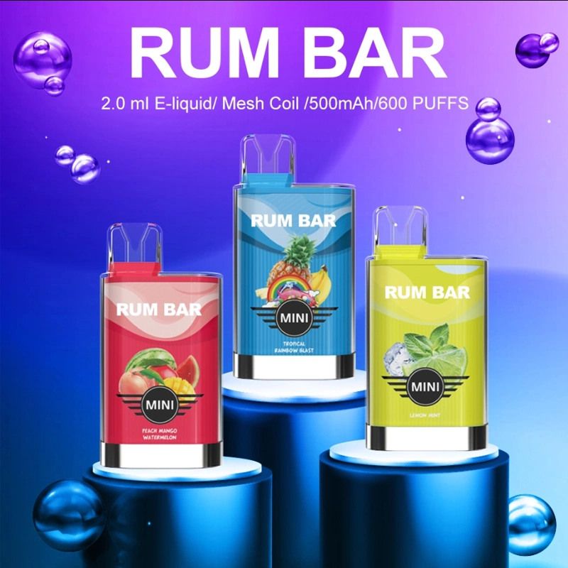 Последняя горячая распродажа Rum Bar 600 Puff E-Cigarette SKE Crystal Одноразовый стилус Vape