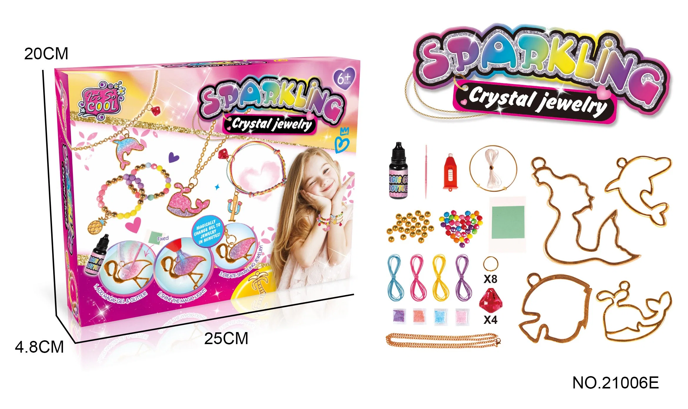 2023 Fashion Girl Dress up Jewelry Set Beauty Play Set Friendship Jewelry