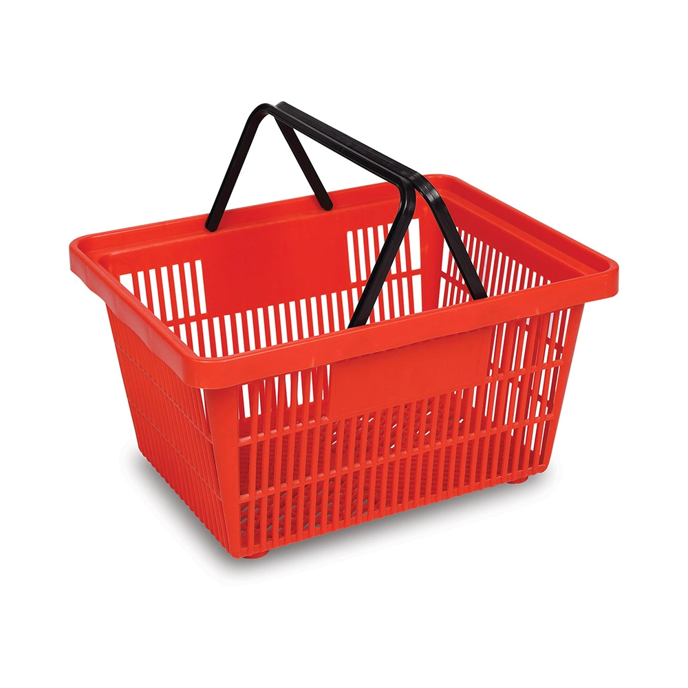 High quality/High cost performance Handle Design Plastic Wicker Shopping Basket (JS-SBN03)