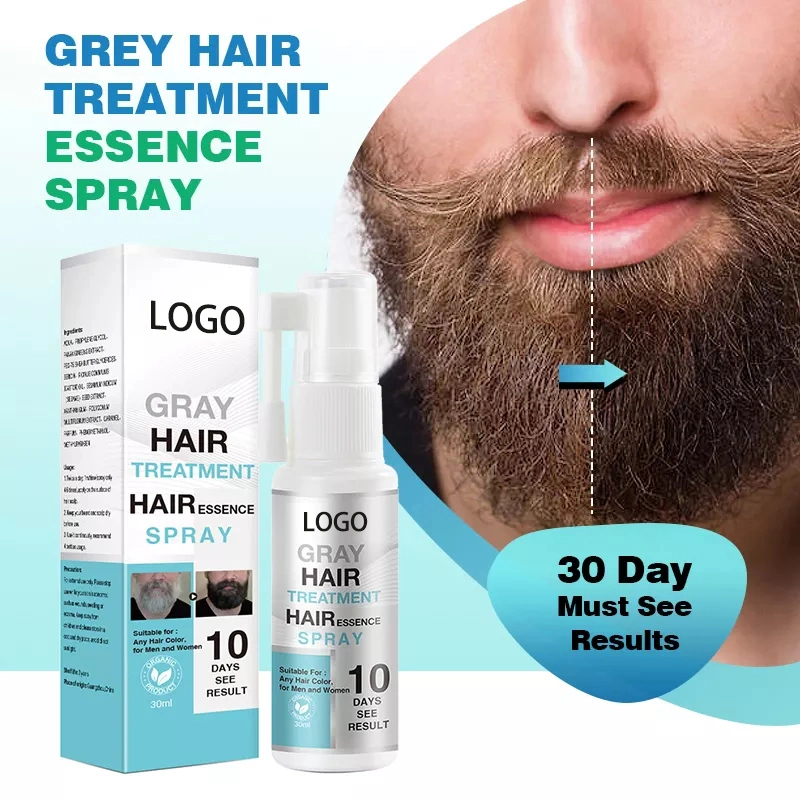 Hot Best Hair Care Spray Grey Hairtreatment Grey Beard Turns Black for Men Protein Grey Hair Spray