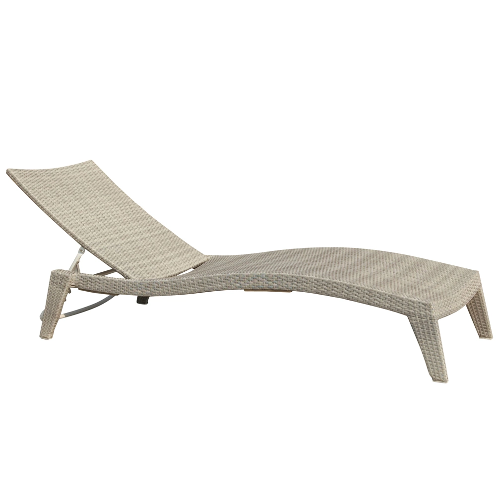 Hotel Leisure Wicker cadeira lateral de piscina Rattan espreguiçadeira ao ar livre Garden Chaise Lounge