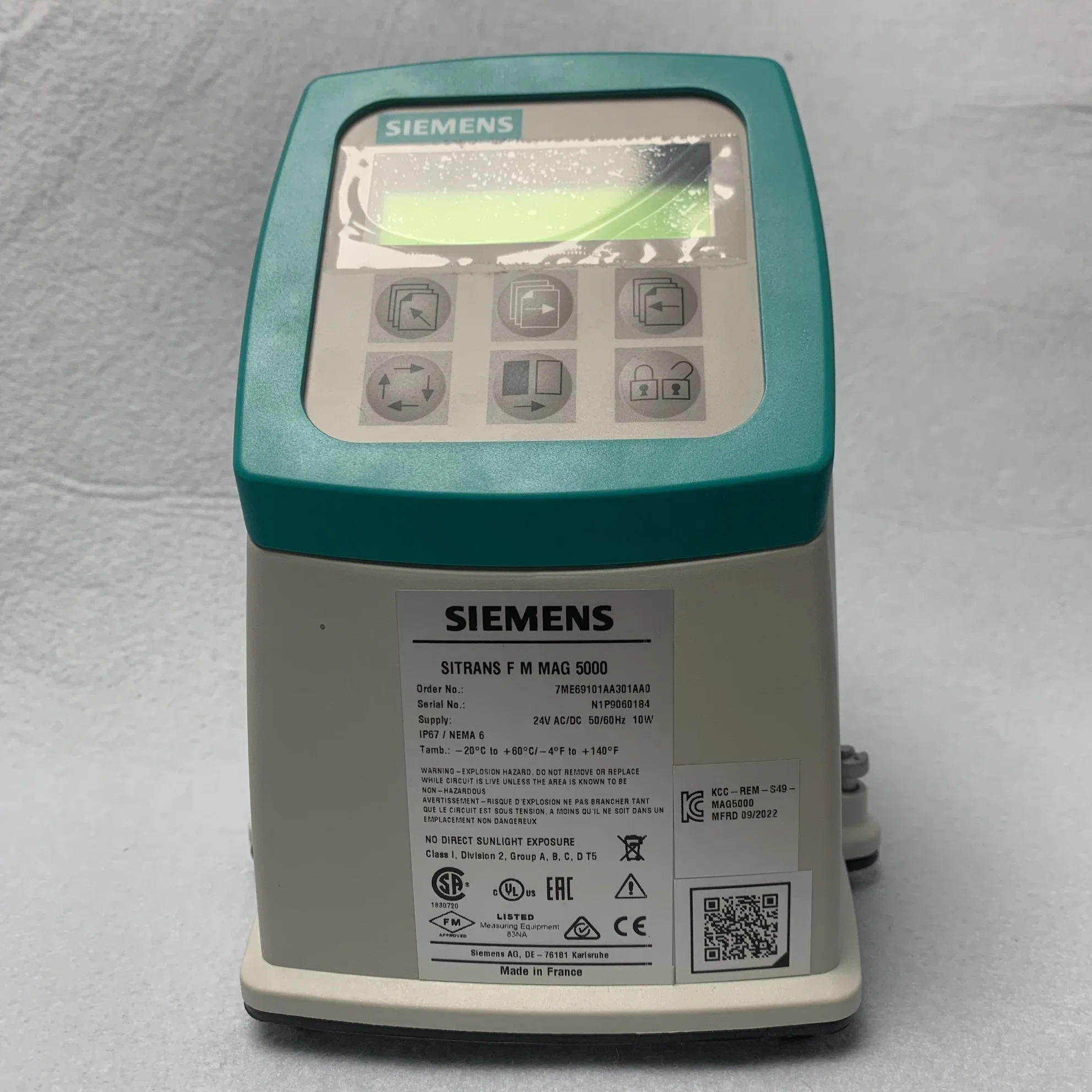 مقياس التدفق الكهرومغناطيسي الجديد لجهاز إرسال Siemens 7me6910-1AA30-1AA0