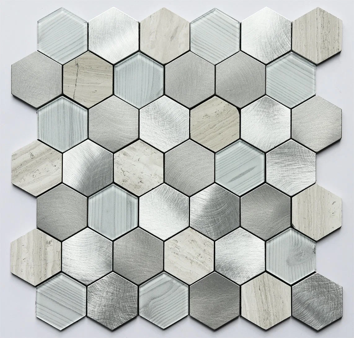 Interior Decoration Peel Stick Tile Mix Glass for Bathroom Basic Customization