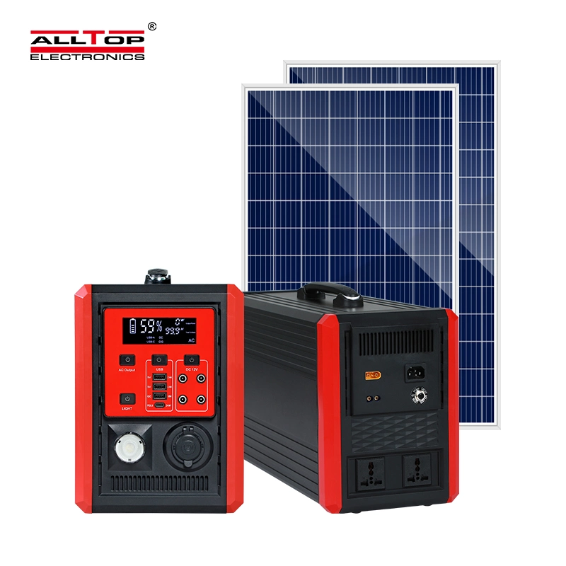 Alltop off Grid Hybrid العاكس متعدد الأغراض MPPT بقوة 1000 واط وقوة 1500 واط للطاقة الشمسية محول الطاقة الشمسية المحمول الخاص باللوحة ونظام الرياح للمنزل