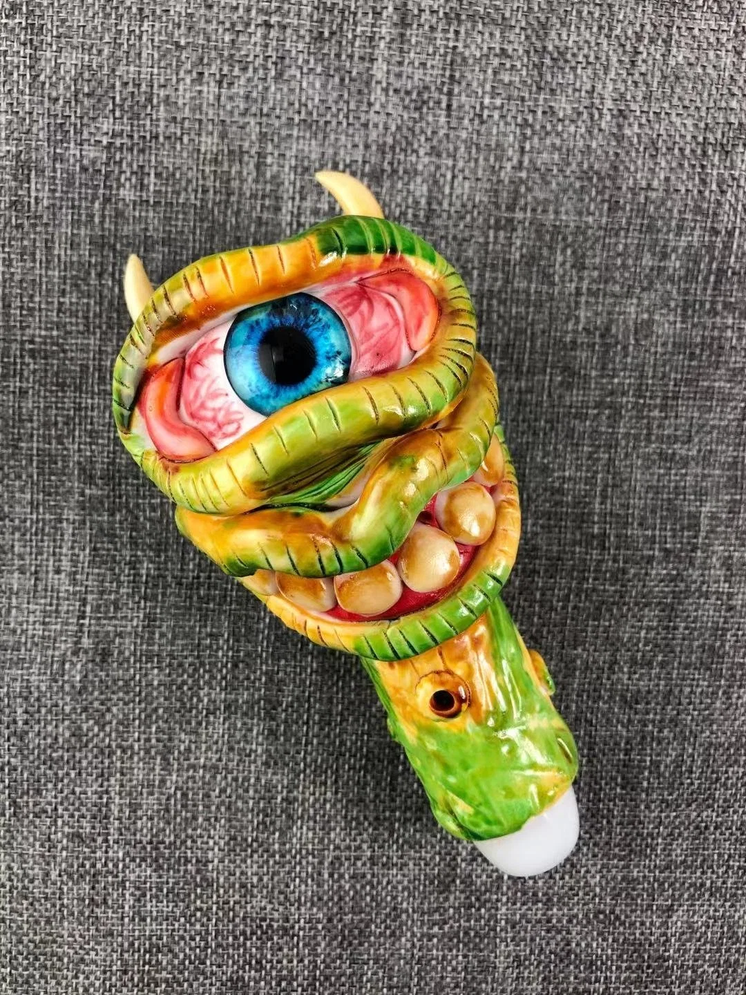 Creative Modeling Plexiglass Smoking Pipe Hand-Painted Heat-Resistant High Borosilicate Glass Pipe