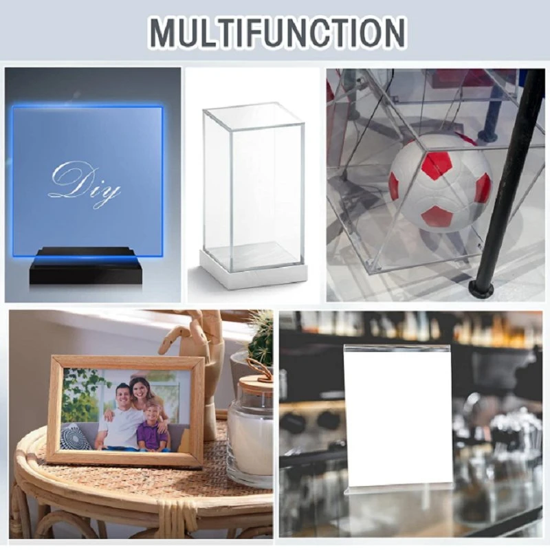 Transparent Square Panel Acrylic Board with Protective Paper for Engraving for Sign Photo Frame Craft DIY Display Projects Clear Pet/Gag/PETG Sheet