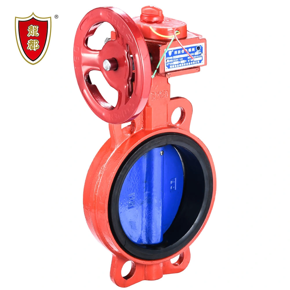 Ductile Cast Iron DN50 2'' Quarter Turn 90 Degrees Butterfly Valve for Pipe System