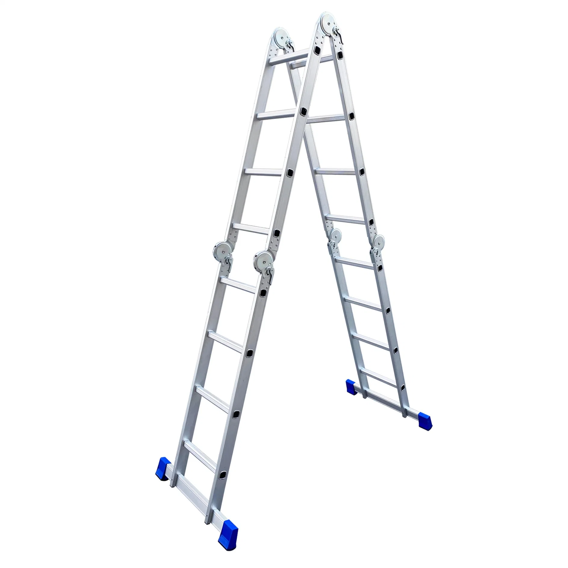 20FT 4X5 Aluminium Multipurpose Foldable Step Ladder with Iron Platfoem