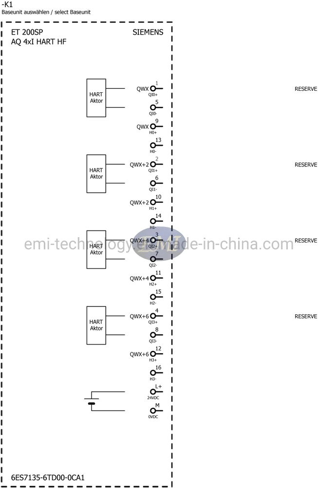 Siemens 6es7135-6td00-0ca1 Simatic Et 200sp, PLC with Analog Hart Output Module