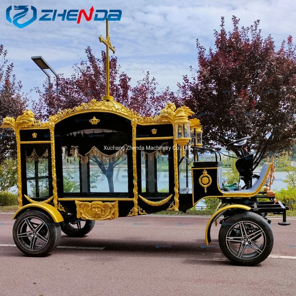 Modern Horse Drawn Carriage High quality/High cost performance  Casket Chariot Horse Hearse Funeral Electric Hearse