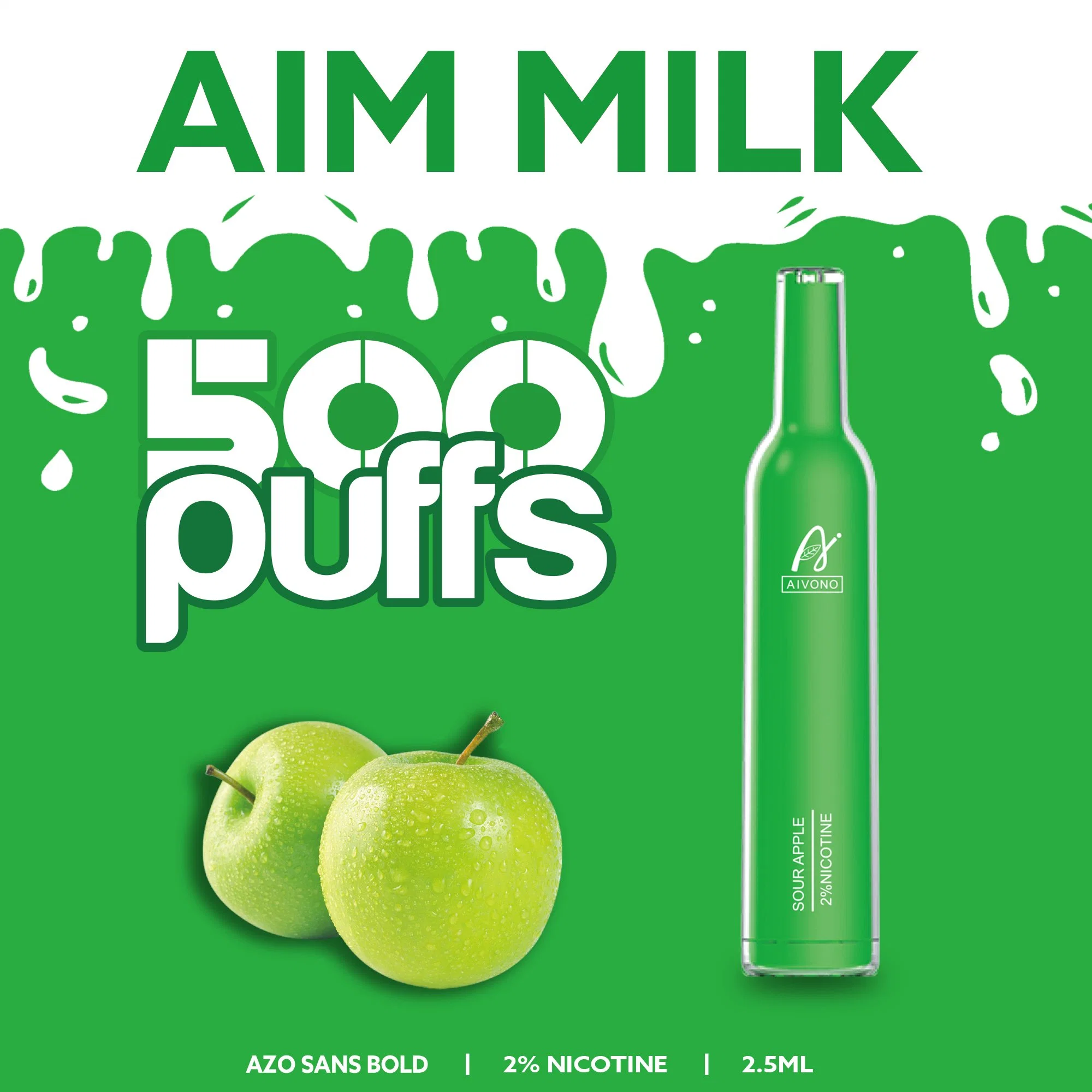 Popular Model Special Design Aivono Aim Milk 500 Puffs Disposable Vape Mini E-Cigarette