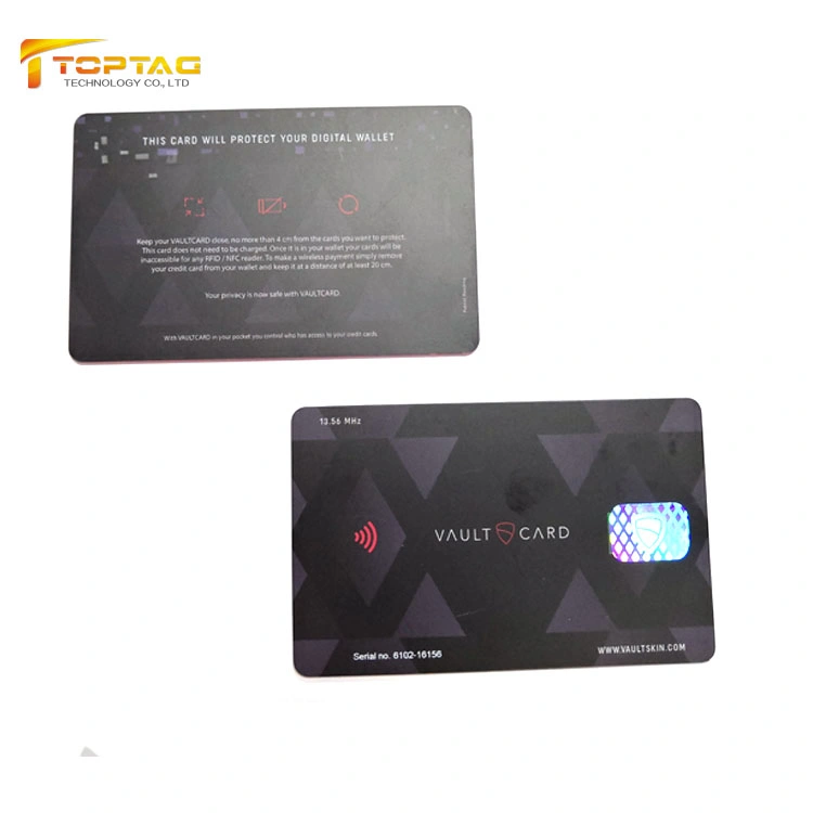 Cartão de bloqueio RFID em branco imprimível de design personalizado