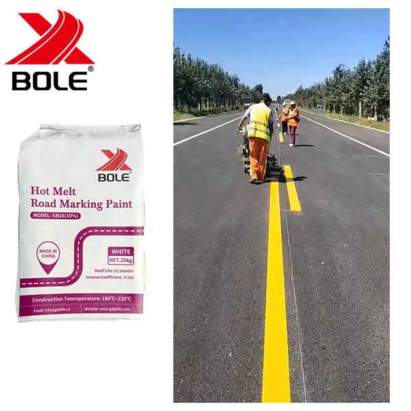 Bole, a ser personalizado resina de Petróleo Fluorescente Road Pintura termoplástica