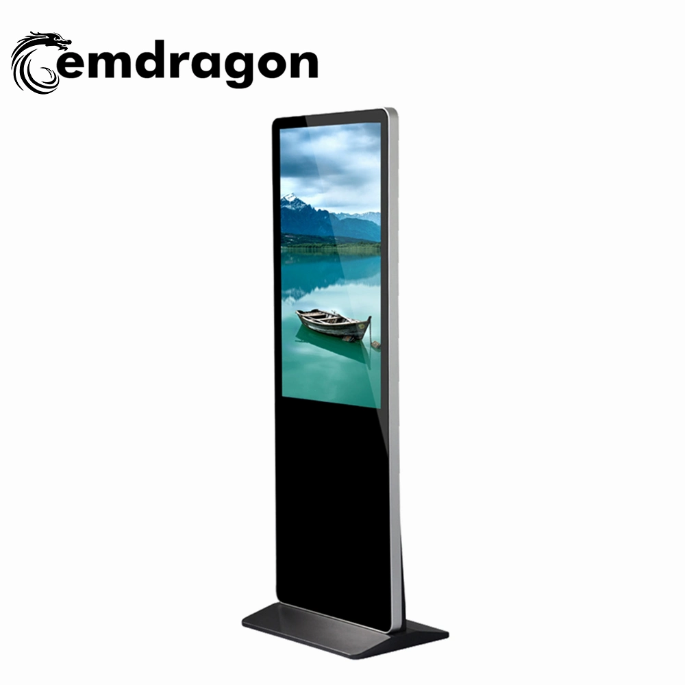 precio de fábrica Pedestal de 43 pulgadas HD Vertical Pedestal ultra delgado Pantalla táctil LCD de pantalla de TV de pantalla de publicidad