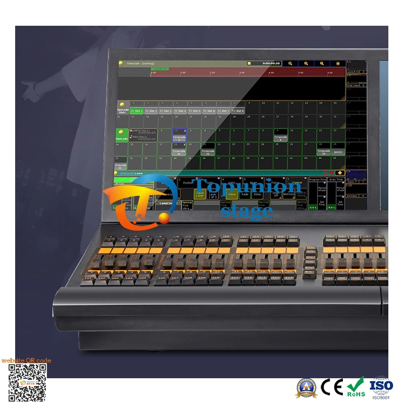 Dual Screen 19 Inch Computer Lighting Console PC Performance Bar Console Equipment