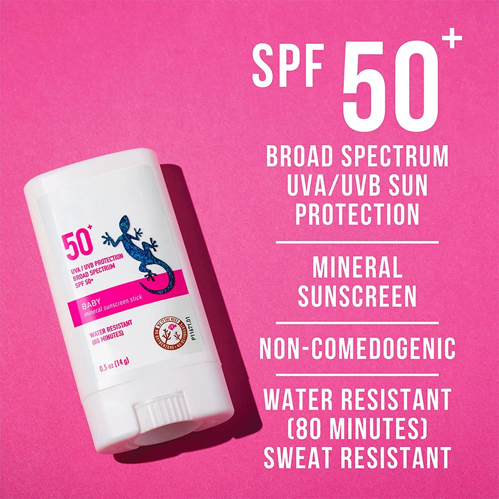 Factory Wholesale/Supplier SPF 50+ Waterproof UVA/UVB Protection Easy to Apply Baby Mineral Sunscreen Stick