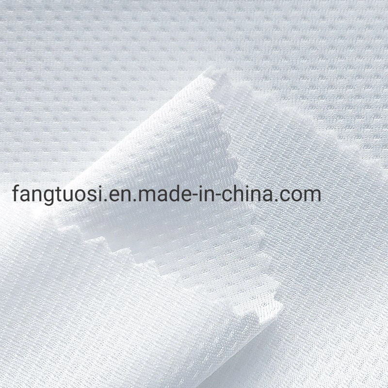 Wholesale/Supplier Solid Color 100% Polyester Stock Lot Mesh Knit Jersey Sport Fabric