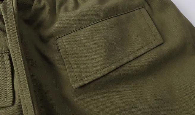 Green Loose Large Pockets Cargo Pants