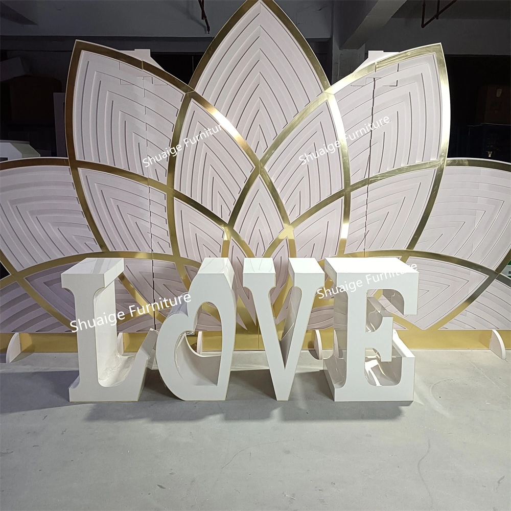 Customized Size and Shape Factory Price Wedding Party Furniture Decoration White PVC Love Letter