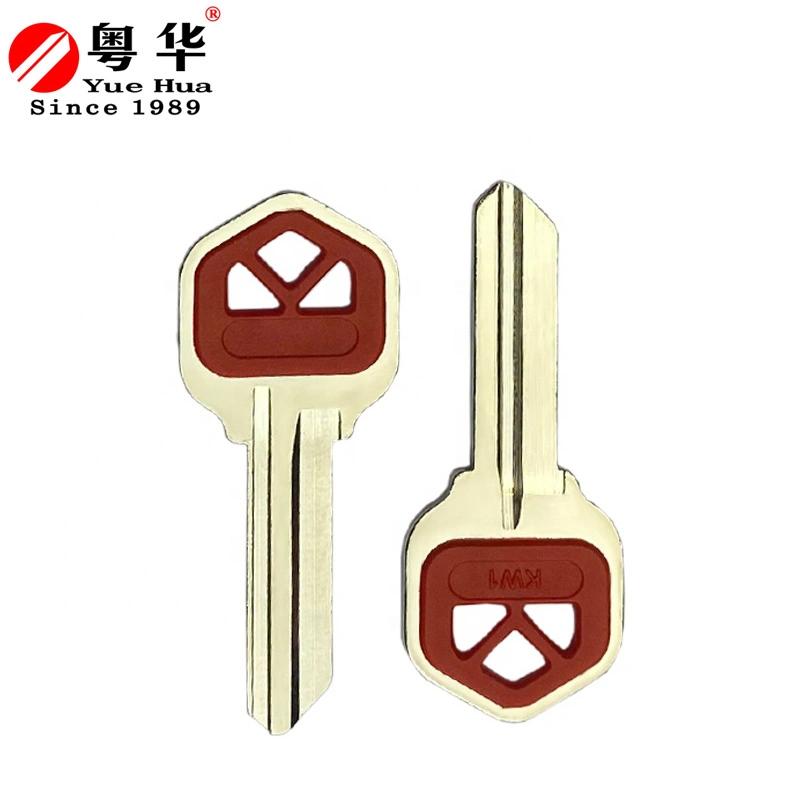 Free Sample Low Price Kw1/Kw10 Custom Color Blank Keys House Door Lock Key Nickel Plated Solid Brass with Custom Design for Lock