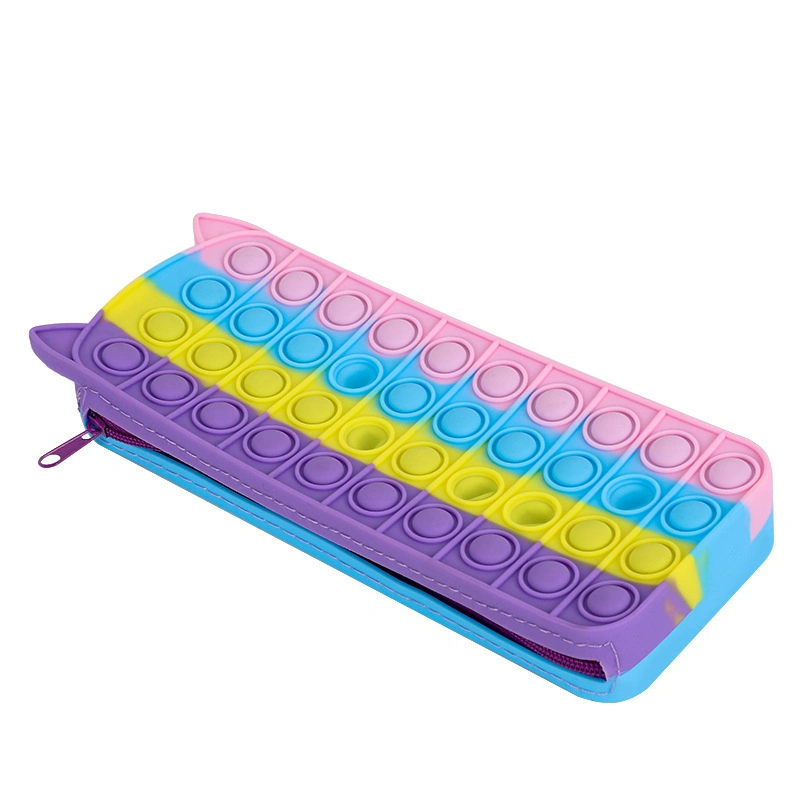 Silicone Large Capacity Fidget Toys School Pouch Student Pencil Case