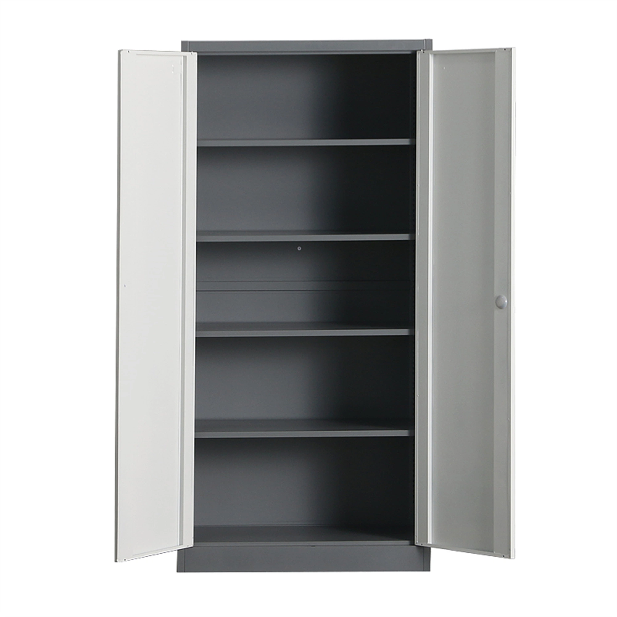 Tall Stationary Metal Cupboard Furniture Steel 2 Door Cabinet for Office Use Safe Storage Iron Cupboard with Lock