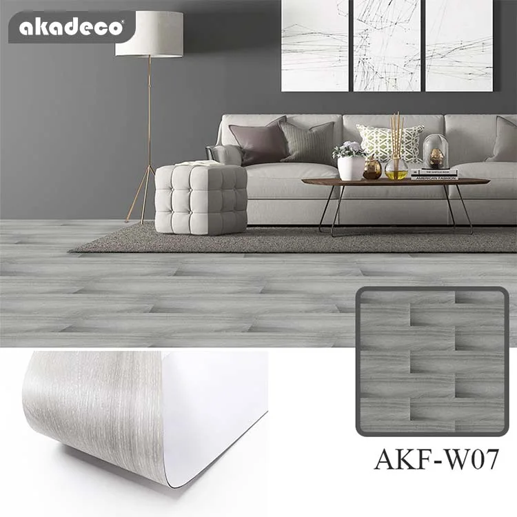 Akadeco High Reputation Material Natural Safety Wood Grain Simulation Spc Vinyl Floorings Sticker Decoration Material