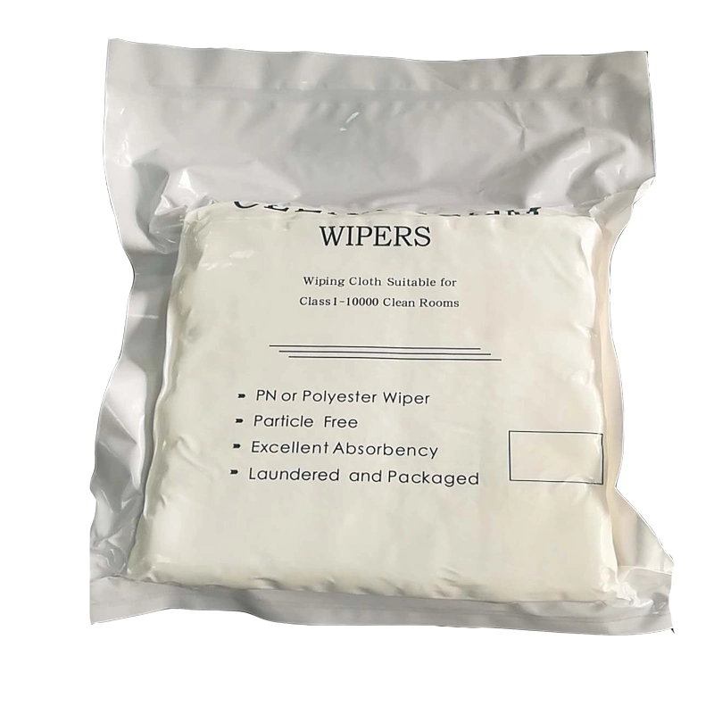 6 X 6 Inch Class 100 Disposable Industrial Cloth Microfiber Cleanroom Wiper for Screen Printing SMT Optical Equipment