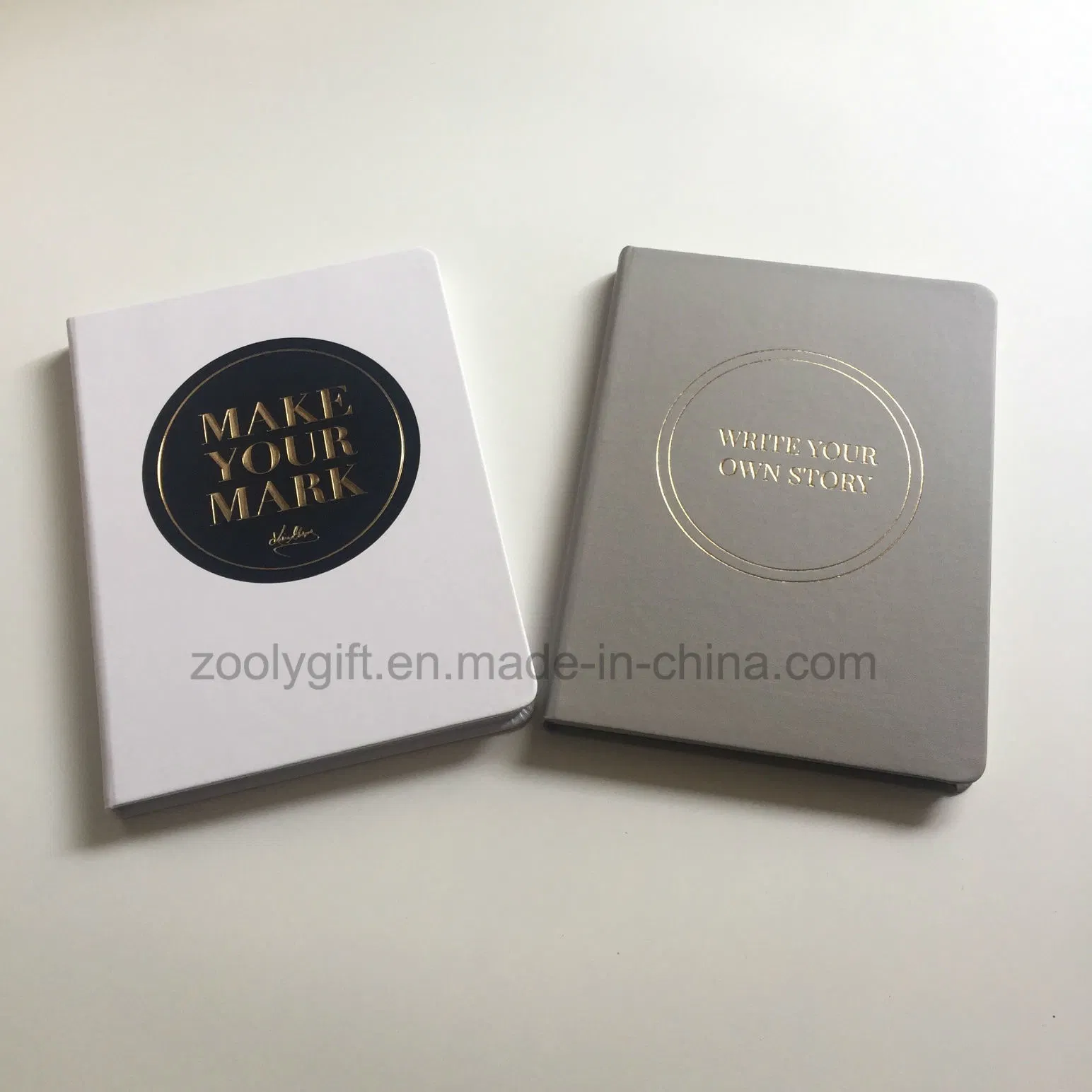 High quality/High cost performance  Gold Stamping Logo A5 Memory Organizer PU Leather Journal Notebook